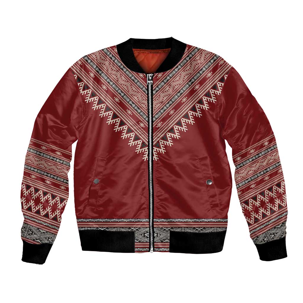 Tunisian Embroidery Pattern Bomber Jacket - Wonder Print Shop