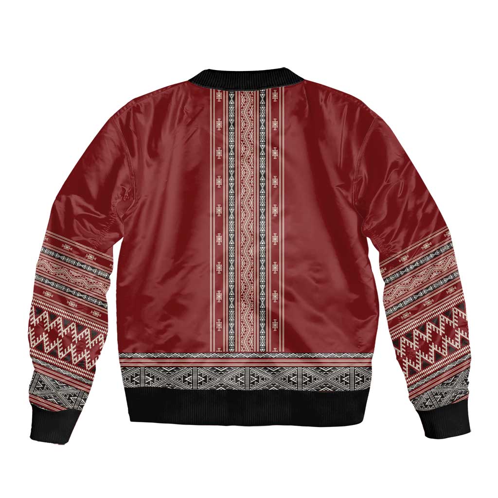 Tunisian Embroidery Pattern Bomber Jacket - Wonder Print Shop