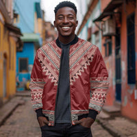 Tunisian Embroidery Pattern Bomber Jacket - Wonder Print Shop
