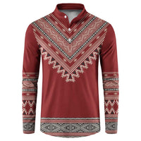 Tunisian Embroidery Pattern Button Sweatshirt