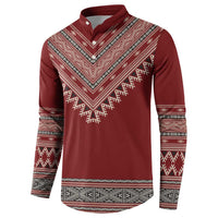 Tunisian Embroidery Pattern Button Sweatshirt