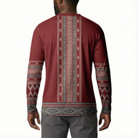 Tunisian Embroidery Pattern Button Sweatshirt