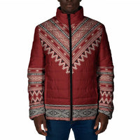 Tunisian Embroidery Pattern Padded Jacket - Wonder Print Shop