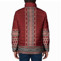 Tunisian Embroidery Pattern Padded Jacket - Wonder Print Shop