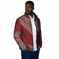 Tunisian Embroidery Pattern Padded Jacket - Wonder Print Shop