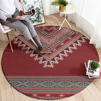 Tunisian Embroidery Pattern Round Carpet - Wonder Print Shop
