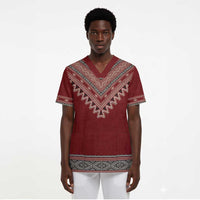 Tunisian Embroidery Pattern Scrub Top - Wonder Print Shop