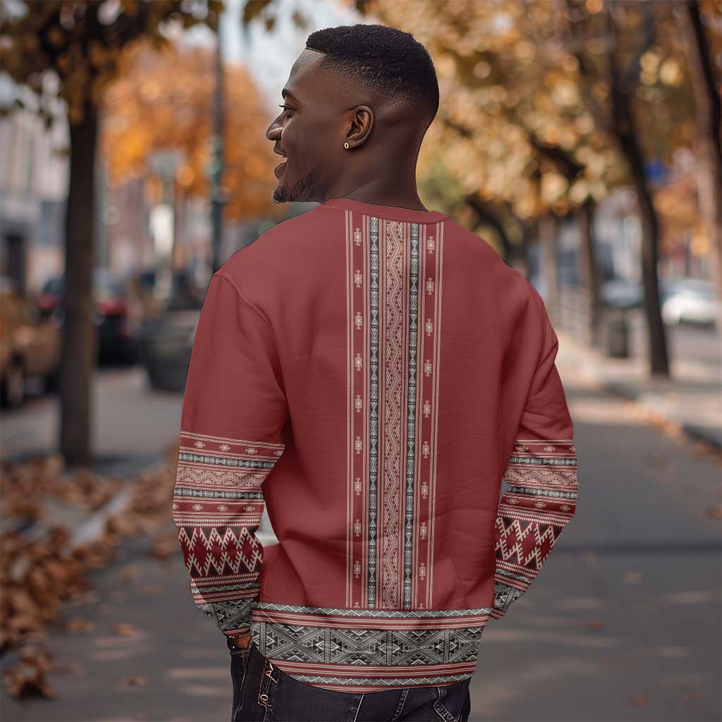Tunisian Embroidery Pattern Sweatshirt - Wonder Print Shop