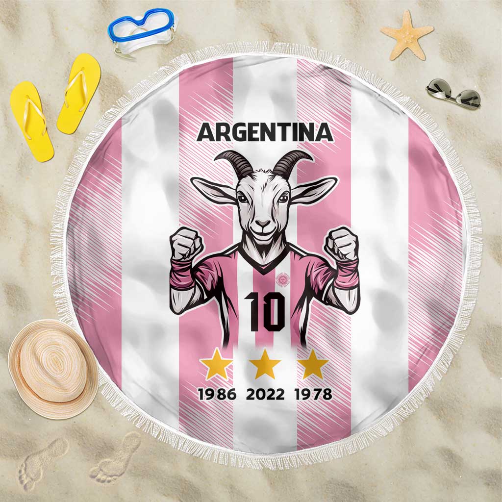 Pink Argentina 10 Goat Beach Blanket History Champions World Cup