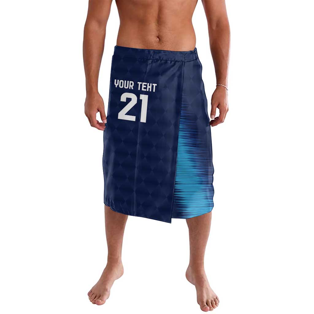 Guatemala Football Custom Lavalava Go Los Chapines Blue Pattern