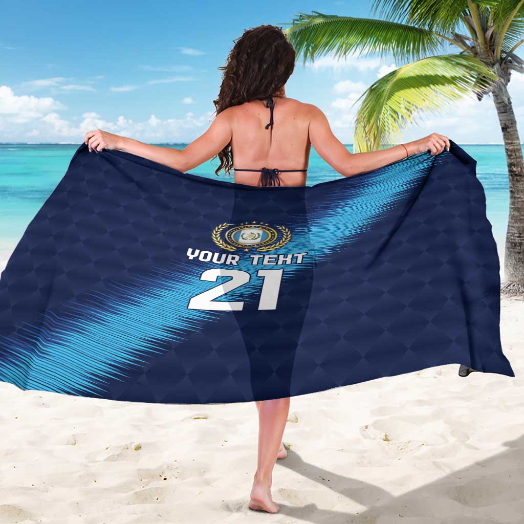 Guatemala Football Custom Sarong Go Los Chapines Blue Pattern