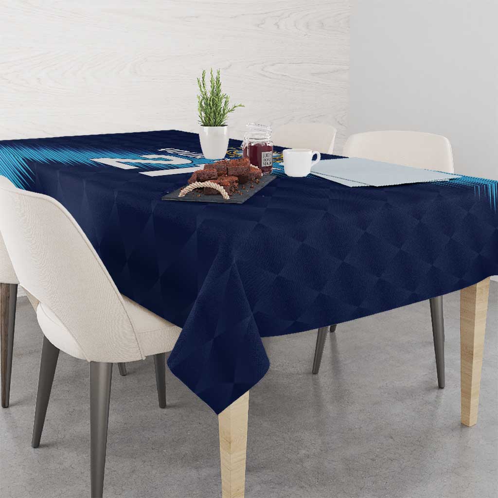 Guatemala Football Custom Tablecloth Go Los Chapines Blue Pattern