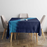 Guatemala Football Custom Tablecloth Go Los Chapines Blue Pattern