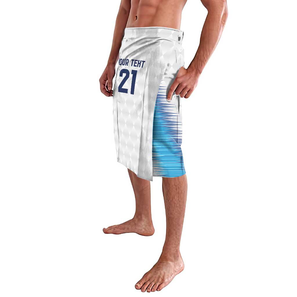 Guatemala Football Custom Lavalava Go Los Chapines White Pattern