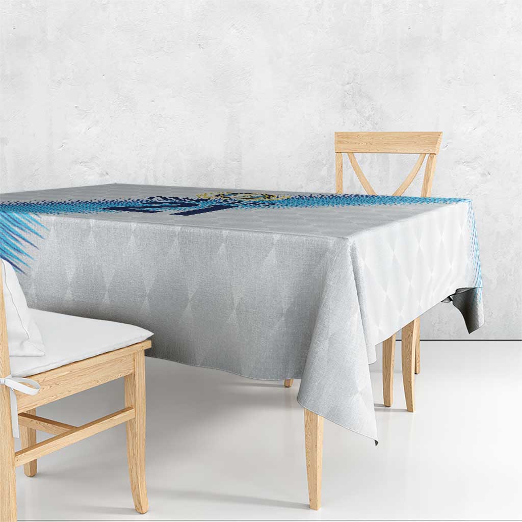 Guatemala Football Custom Tablecloth Go Los Chapines White Pattern