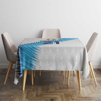 Guatemala Football Custom Tablecloth Go Los Chapines White Pattern