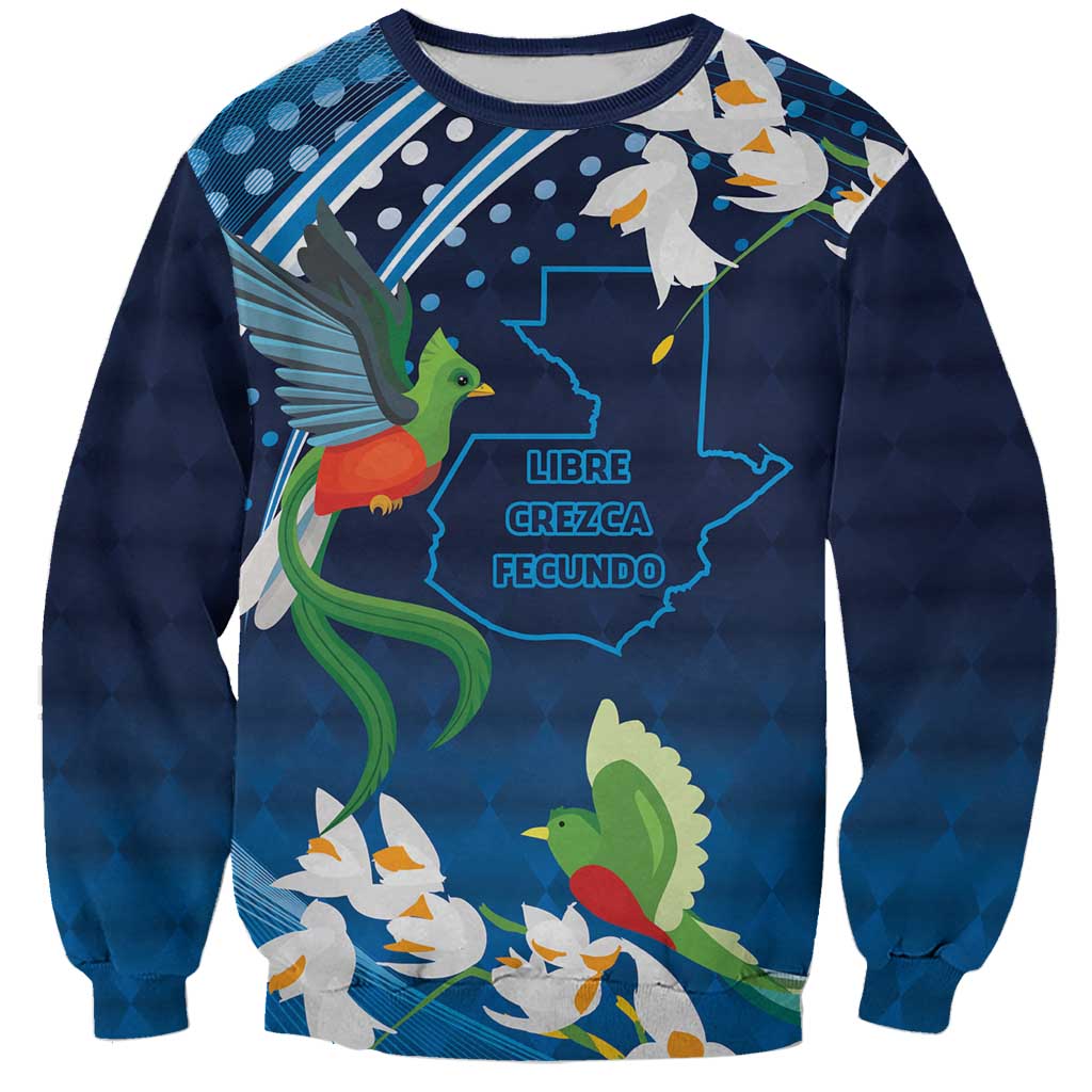 Guatemala Quetzal Bird Sweatshirt Libre Crezca Fecundo