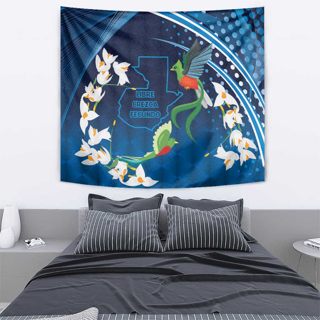 Guatemala Quetzal Bird Tapestry Libre Crezca Fecundo