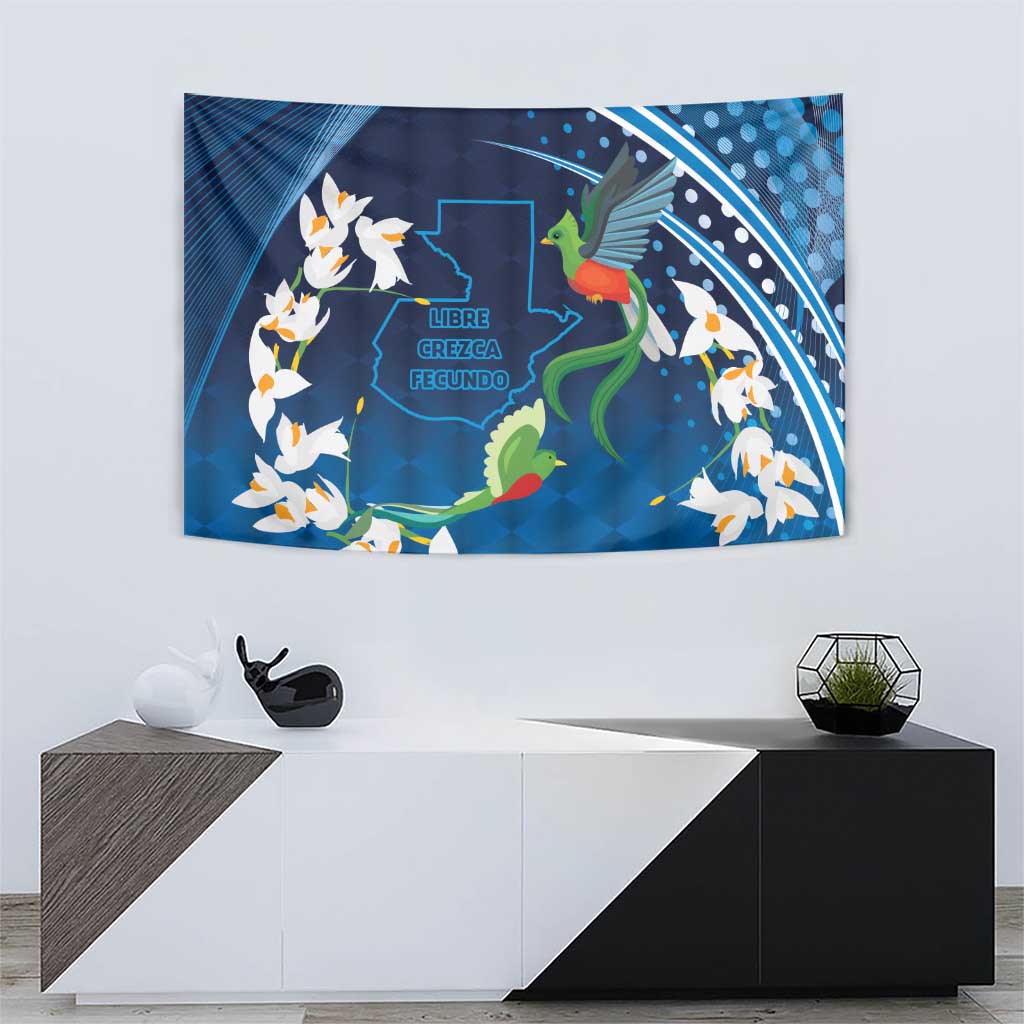 Guatemala Quetzal Bird Tapestry Libre Crezca Fecundo