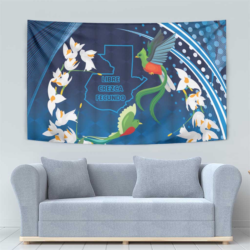 Guatemala Quetzal Bird Tapestry Libre Crezca Fecundo
