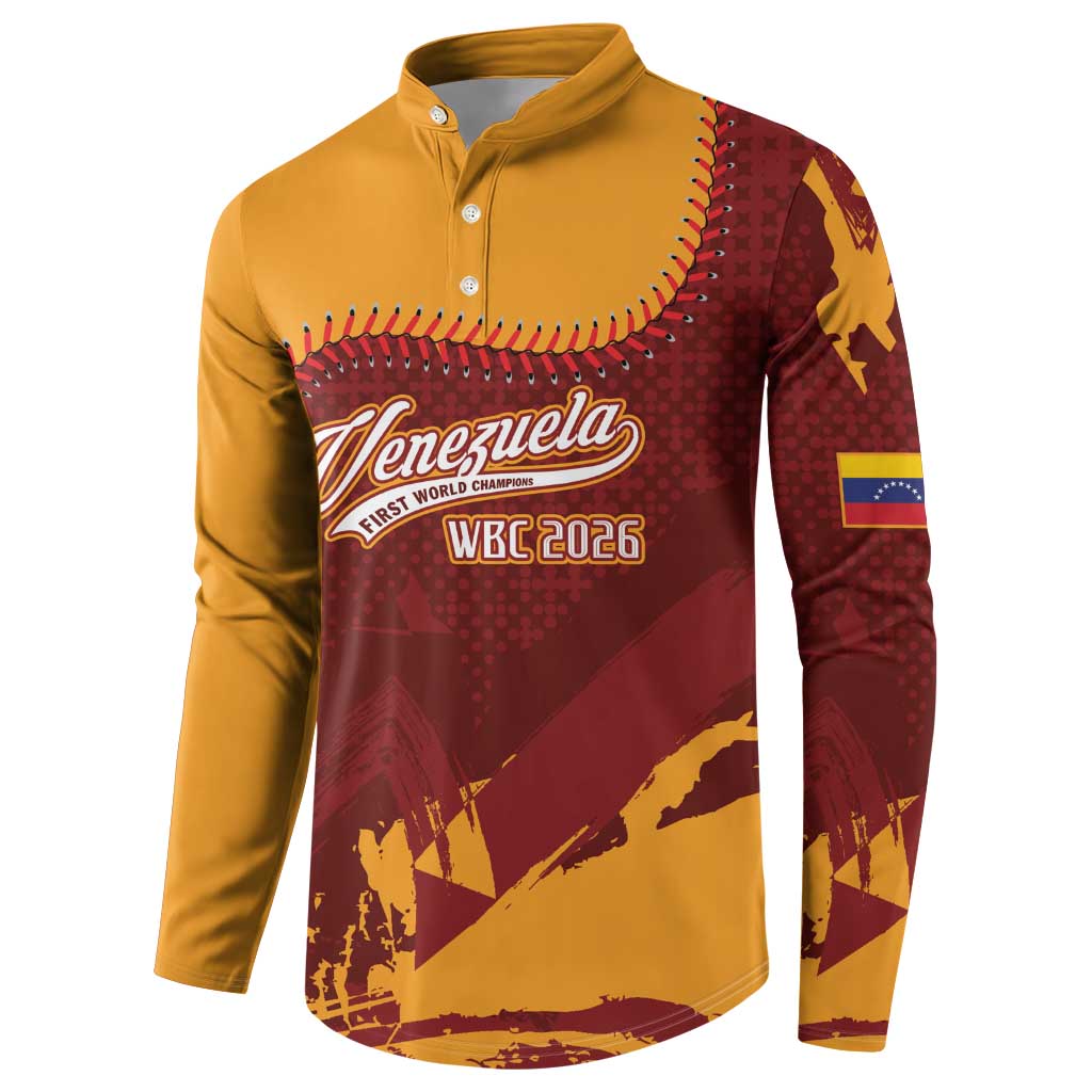 Venezuela Baseball First World Champion 2026 Custom Button Sweatshirt