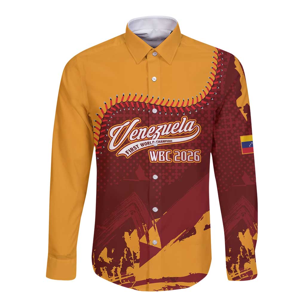Venezuela Baseball First World Champion 2026 Custom Long Sleeve Button Shirt