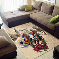 Personalized Kentucky Horse Race Area Rug Race for Rosse