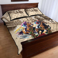 Personalized Kentucky Horse Race Quilt Bed Set Race for Rosse