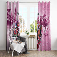 Personalized Kentucky Horse Race Window Curtain Pink Out Party