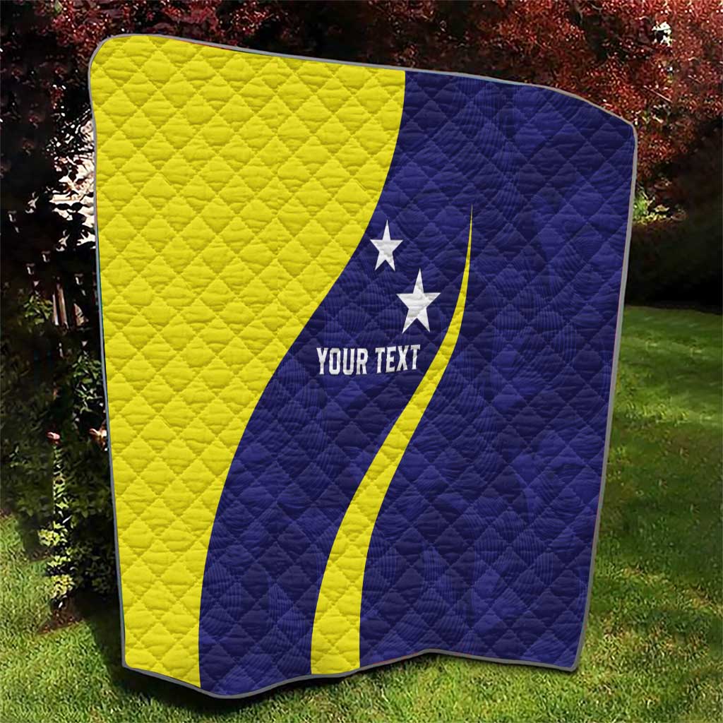 Felis dia di Bandera Curacao Personalized Quilt Curacao Flag Style - Wonder Print Shop
