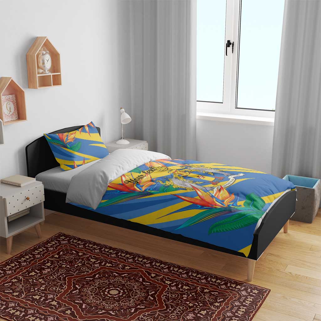 Bird of Paradise Flower Madeira Personalized Bedding Set - Wonder Print Shop