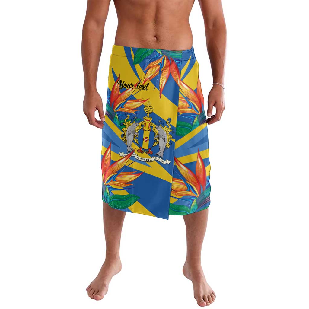 Bird of Paradise Flower Madeira Personalized Lavalava - Wonder Print Shop