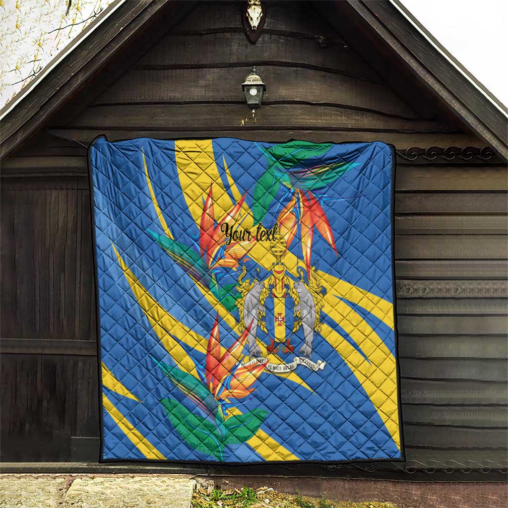 Bird of Paradise Flower Madeira Personalized Quilt - Wonder Print Shop