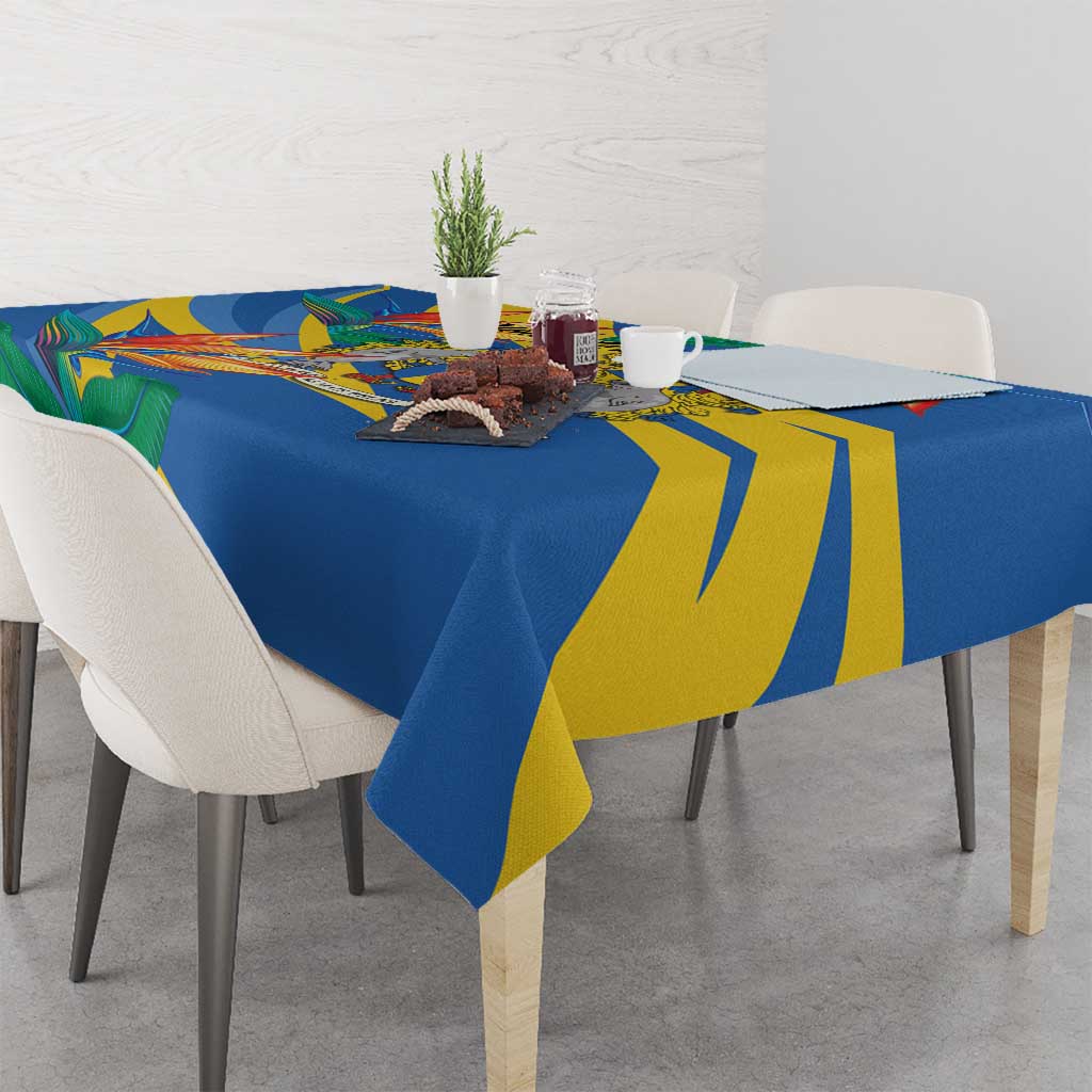 Bird of Paradise Flower Madeira Personalized Tablecloth - Wonder Print Shop