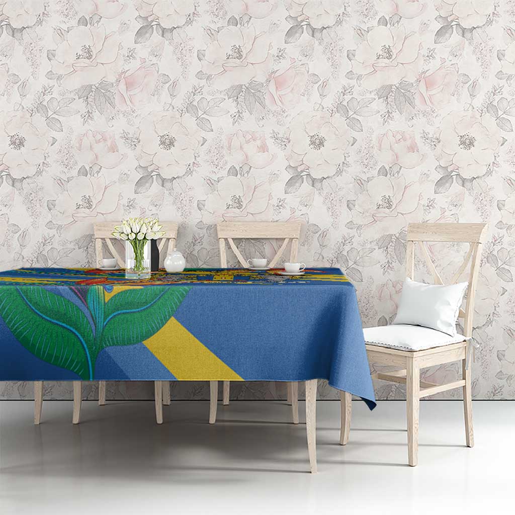 Bird of Paradise Flower Madeira Personalized Tablecloth - Wonder Print Shop