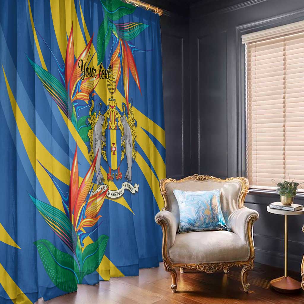Bird of Paradise Flower Madeira Personalized Window Curtain - Wonder Print Shop