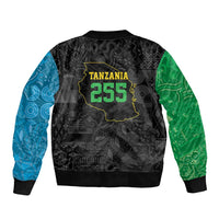 Tanzania 255 Bomber Jacket African Mix Pattern Flag Motif - Wonder Print Shop