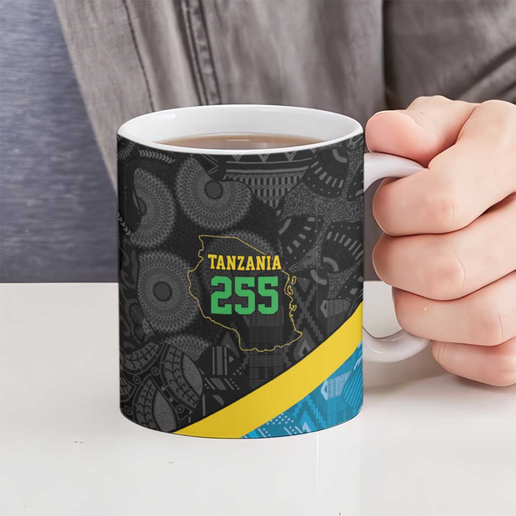 Tanzania 255 Ceramic Mug African Mix Pattern Flag Motif - Wonder Print Shop