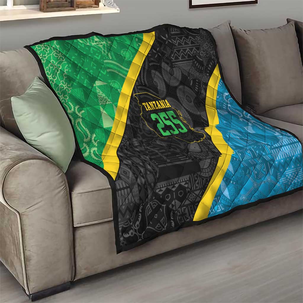 Tanzania 255 Quilt African Mix Pattern Flag Motif - Wonder Print Shop