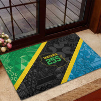 Tanzania 255 Rubber Doormat African Mix Pattern Flag Motif - Wonder Print Shop