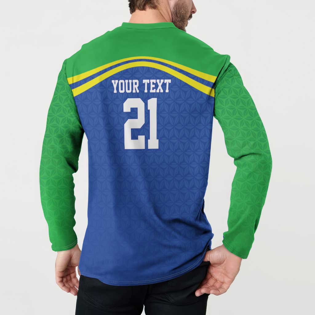 Tanzania Cricket Custom Button Sweatshirt The Cows Tanzania Pattern - Wonder Print Shop