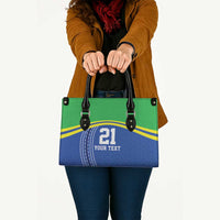Tanzania Cricket Custom Leather Bag The Cows Tanzania Pattern - Wonder Print Shop