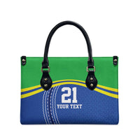 Tanzania Cricket Custom Leather Bag The Cows Tanzania Pattern - Wonder Print Shop
