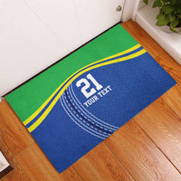 Tanzania Cricket Custom Rubber Doormat The Cows Tanzania Pattern - Wonder Print Shop