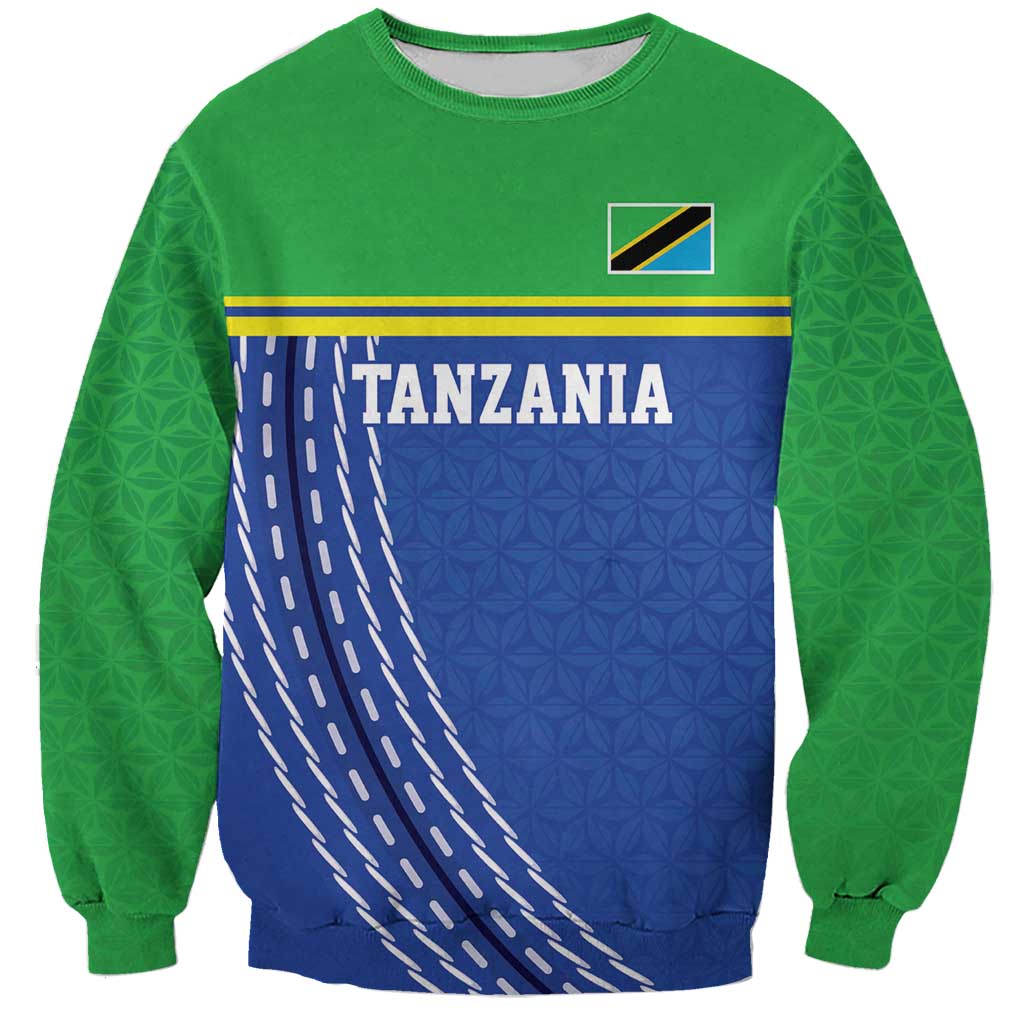 Tanzania Cricket Custom Sweatshirt The Cows Tanzania Pattern - Wonder Print Shop
