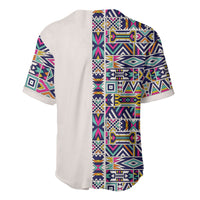 African Ndebele Art Patterns Baseball Jersey Beige Half Style