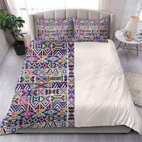 African Ndebele Art Patterns Bedding Set Beige Half Style