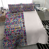 African Ndebele Art Patterns Bedding Set Beige Half Style
