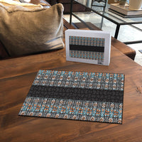 African Ndebele Traditional Attire Puzzle Black Ndebele Stripe