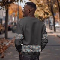 African Ndebele Traditional Attire Sweatshirt Black Ndebele Stripe